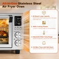 thumbnail image 4 of Vaparinckl 26.5QT Air Fryer Toaster Oven, Digital Control with 11-in-1 Multifunction Countertop, Clear-Viewing Window, Oil-Less 1500W, Stainless Steel, 4 of 9