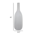thumbnail image 5 of Rizie Vase with Ribbed Texture, 45 Inch Contemporary White Polyresin, 5 of 6