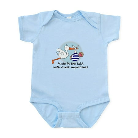 

CafePress - Stork Baby Greece USA Infant Bodysuit - Baby Light Bodysuit Size Newborn - 24 Months