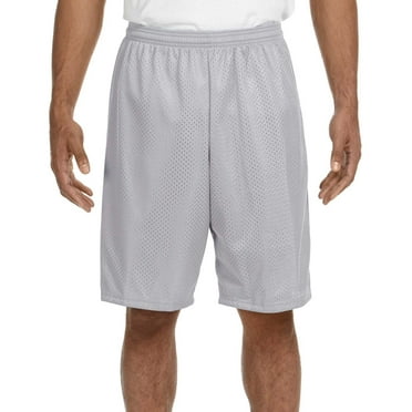 A4 - Sprint 9" Lined Tricot Mesh Shorts - N5296, SILVER, 4XL