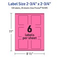 thumbnail image 6 of Avery Printable Square Labels, Bright Pink, 2.75" x 2.75", 120ct, 6 of 11