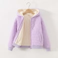 thumbnail image 5 of WOYY Big Girls Hooded Fleece Quilted Coat Zip Up Thermal Jacket Winter Warm Outerwear, 5 of 6