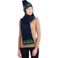 thumbnail image 2 of SAOL Aran Shamrock Cable Knitted Scarf 100% Merino Wool Women's Chunky Irish Scarf  76" x 8" Made in Ireland, 2 of 4