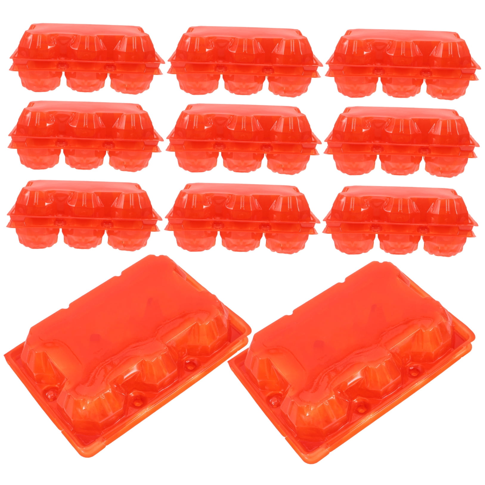 OUNONA Durable Red Plastic Egg Carton for Storage Use with Sturdy Design and Safe Performance 100 pcs