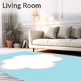 thumbnail image 2 of ODIKA 2'x3' Machine Washable Non-Slip Area Rug, Dreamy Puffy Floating Sky Shape Decorative Accent Cartoon Nursery High Traffic Rug, Blue, 720146, 2 of 7