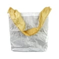 thumbnail image 2 of Sweda Nylon Shopping Tote | Reusable Grocery Bag | Multipurpose Heavy Duty Tote | White w/Gold Handle, 2 of 5