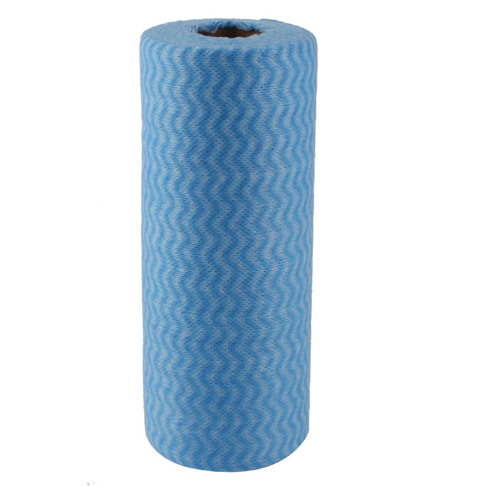 Nonwoven Disposable Bowls Dish Scrub Wiping Cleaning Cloth Roll Blue