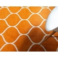 thumbnail image 5 of Unique Loom 3146761 8 x 8 ft. Rounded Trellis Frieze Round Rug, Orange, 5 of 5