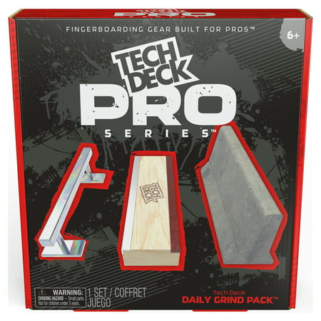 Tech Deck, Pro Series Daily Grind Pack with 3 Obstacles, Built for Pros; Kids Toys for Ages 6 and up (Mini Fingerboard Sold Separately)