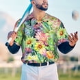 thumbnail image 6 of Daiia Watercolor Blooming Cactus Mens Baseball Jersey Button Down Shirts Short Sleeve Sports Uniforms-3X-Large, 6 of 9