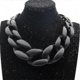 thumbnail image 2 of Vintage Resin Acrylic Collar Chunky Choker Statement Bib Chain Necklace Pendants, 2 of 5