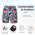 thumbnail image 3 of Rateoe cool rock Skull Pattern Men’s Swim Shorts with Compression Liner – Double-Layered Quick-Dry Swimwear, Comfortable & Stretchy Beach Shorts-Small, 3 of 6