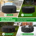thumbnail image 5 of MOPHOTO 4-6 Person Inflatable Hot Tub,Portable Large Octagonal Hottub with 130 Bubble Jets,Outdoor Spa Set Included Heater Pump, Filter and Spa Cover(77"*77"*25"), 5 of 10