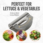 Mindful Design Salad Chopper Mezzaluna Knife - Stainless Steel Rocker - 6 in