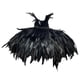 thumbnail image 1 of Capa gótica de plumas artificiales para hombrera, bufanda para disfraz de cosplay, plumas falsas Negro, 1 of 9