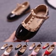 thumbnail image 1 of JDQJBZ Girl's Sandals Stud Solid Color Round Toe Buckle Dance Performance Princess Shoes Summer, 1 of 5