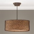 thumbnail image 2 of Uttermost Pendentif Lumineux 3 Lumières Brandon en Marron, 2 of 2