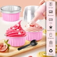 thumbnail image 3 of 50pcs Disposable Aluminum Cups,Disposable Ramekins Perfect Baking Cups,Pink, 3 of 6