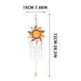 thumbnail image 3 of Glass Iron Art Wind Chime Garden Courtyard Balcony Sun Face String Tube Wind Chime Hanging Ornament Pendant, 3 of 7