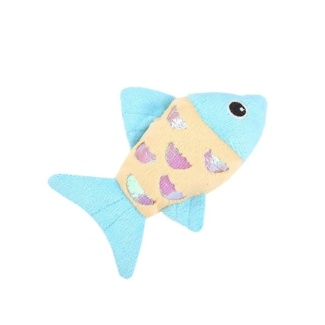 Agiferg Pet Cat Toy, CatToy Mint, Ring Paper Plush Fish Pet Toy, Cat’s Favorite Toy