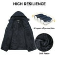 thumbnail image 5 of Soularge Women's Plus Size Winter Jacket Insulated Puffer Jacket Windproof Hooded Winter Coat Navy 6X, 5 of 7