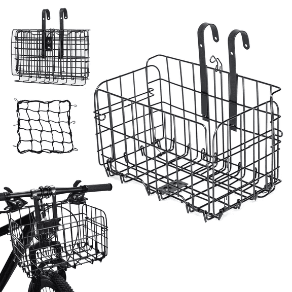 ROCKBROS Bicycle Foldable Hoder Basket Cycling Folding Baskets for Pet Daily Storage Space Saving Solid Durable Steel Frame
