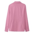 thumbnail image 7 of Lmueinov Women's Long Sleeve Button Down Dress Shirts Lapel Collar Slim Fit Work Blouses Wrinkle Resistant Office Business Casual Tops, S-5XL, 7 of 7