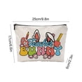 thumbnail image 3 of A Multi-Purpose Zippered Pouch With Easter Prints Linen Fabric Carry Case For Organizing Cosmetics Stationery And Travel Items, 3 of 7