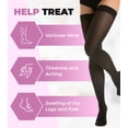 thumbnail image 2 of Gabrialla Unisex Microfiber Thigh-High Graduated Compression Stockings (25-35 mmHg): H-306, 2 of 7