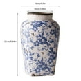 thumbnail image 2 of Blue and White Porcelain Vase Large Chinoiserie Floral Vintage Tall Blue Ceramic Vases, 2 of 7