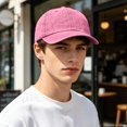 thumbnail image 2 of Goodw7 Plain Unstructured Baseball Cap, Washed Cotton Adjustable Dad Hat with Embroidery, Retro Wide Brim Breathable Sun Hat for Men Women Travel, 2 of 5