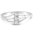 thumbnail image 4 of SuperJeweler Three Diamond Spray Promise Ring In White Gold For Women, 4 of 6