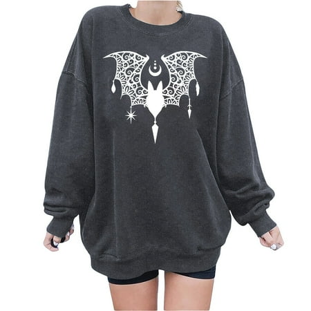 

Ichuanyi Womens Fall Tops Clearance Women s Fashion Printed Loose Long Sleeve Blouse Round Neck Casual Tops Sweatershirt Hoodies