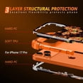 thumbnail image 4 of Funda Miqala para iPhone 17 Pro con diseño luminoso naranja que brilla en la oscuridad, 4 of 8
