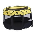 thumbnail image 1 of Pliable pour Petits Animaux Utilisation Intérieure Extérieure Voyage Camping Chat Jaune Noir, 1 of 8