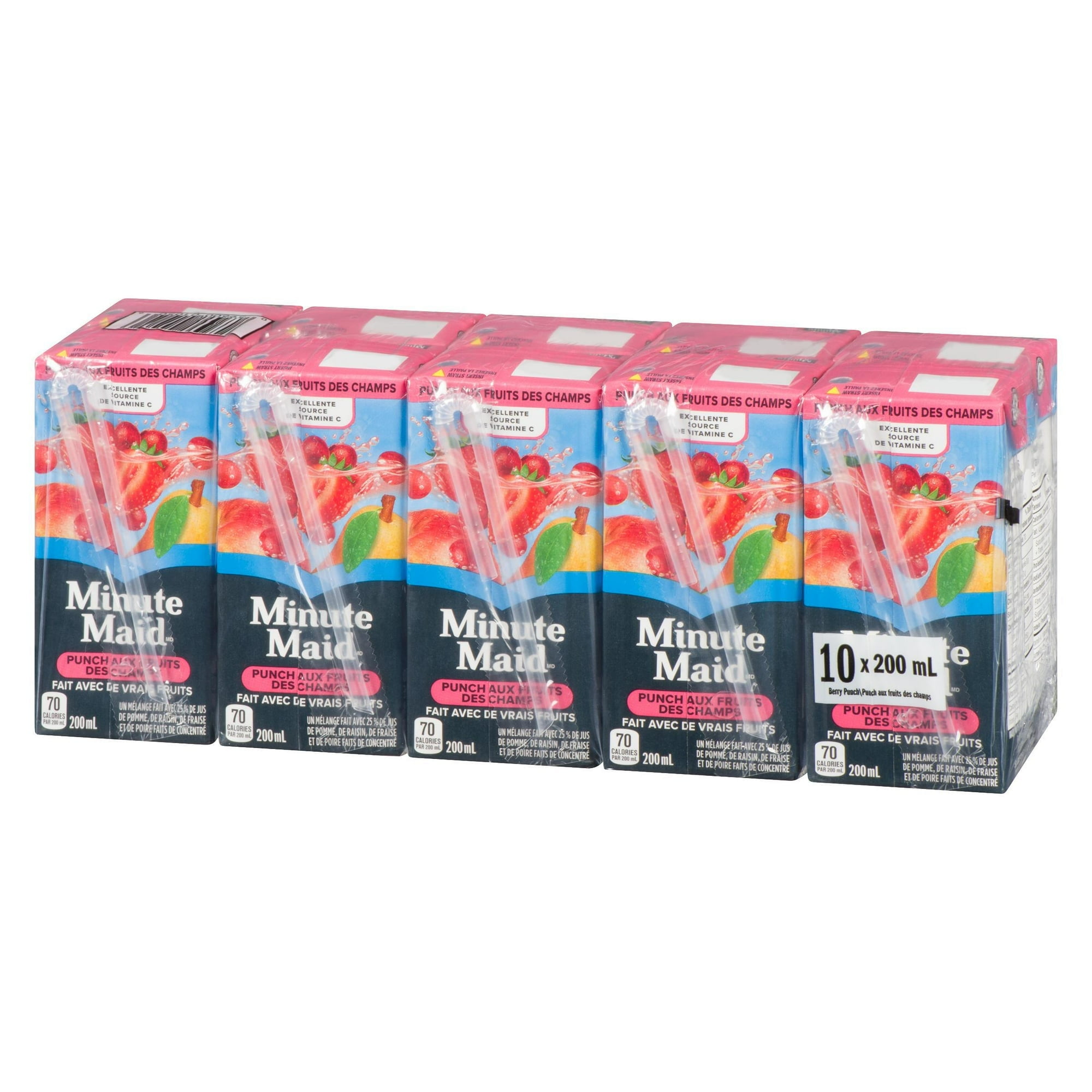 Minute Maid Punch aux baies, 200 ml, paquet de 10