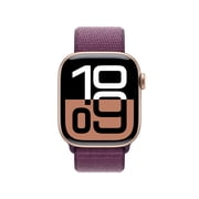 Restored Apple Watch Series 10 GPS 42mm Rose Gold Aluminum Case with Plum Sport Loop