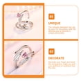 thumbnail image 2 of BRIGHTFUFU 1 par de pareja anillo anillo diseño anillo abierto anillos dedo fingeres de moda joyería, 2 of 7