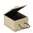 thumbnail image 2 of Koszal Retro Linen Wooden Buckle Jewelry Gift Box Ring Bracelet Bead Storage Container, 2 of 7