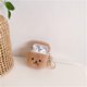thumbnail image 5 of Funda Cálida Y Difusa De Oso Lindo Compatible Con Apple Airpods 2 Funda Protectora Caja De Carga De Auriculares De Piel De Dibujos Animados De Silicona Para Airpods 2 Y 1 - Marrón, 5 of 5
