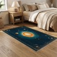thumbnail image 2 of ODIKA Large Galaxy Planets Starry Border Planetary Stars Themed Science for Dining Room, Under Table, Home Office, Non-Slip Chair-Friendly, 2 of 7