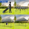 thumbnail image 3 of SANOPY 10' x 20' Canopy Tent EZ Pop Up Party Tent Portable Instant Commercial Heavy Duty Outdoor Market Shelter Gazebo with Roller Bag, Gray(Windproof Upgraded), 3 of 8
