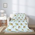 thumbnail image 2 of Rateoe Cartoon Sea Turtle Pattern Flannel Throw Blanket, Ultra-soft Blanket for Bed, Couch, Car, Hypoallergenic Anti-pilling blanket-40"x30"(Vertical), 2 of 6