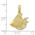 thumbnail image 2 of 14k Gold Animal Sealife Fish Textured Charm 15.6x17.8mm Wide 2.1mm Thick Pendant Necklace for Women, 2 of 2