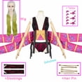 thumbnail image 5 of Disfraz de Cosplay de Daki Seaon 2, horquillas para el pelo, peluca con tatuaje, disfraz de Anime, Upper Moon 6, vestido de kimono sexy, traje de fiesta para mujer, 5 of 5