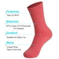thumbnail image 5 of Women's Cotton Blend Crew Socks 3-Pack - Breathable for Active Wear, Fits Shoe Size 5-10, 5 of 6