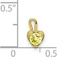 thumbnail image 4 of Avariah 14ky Yellow Gold November Synthetic Birthstone Heart Charm - 7mm, 4 of 6
