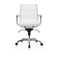 thumbnail image 4 of Chaise de bureau exécutive en maille Miya en noir, chaise de bureau exécutive pivotante en maille à dossier mi-hauteur, rembourrage, soutien lombaire, style moderne, 4 of 5