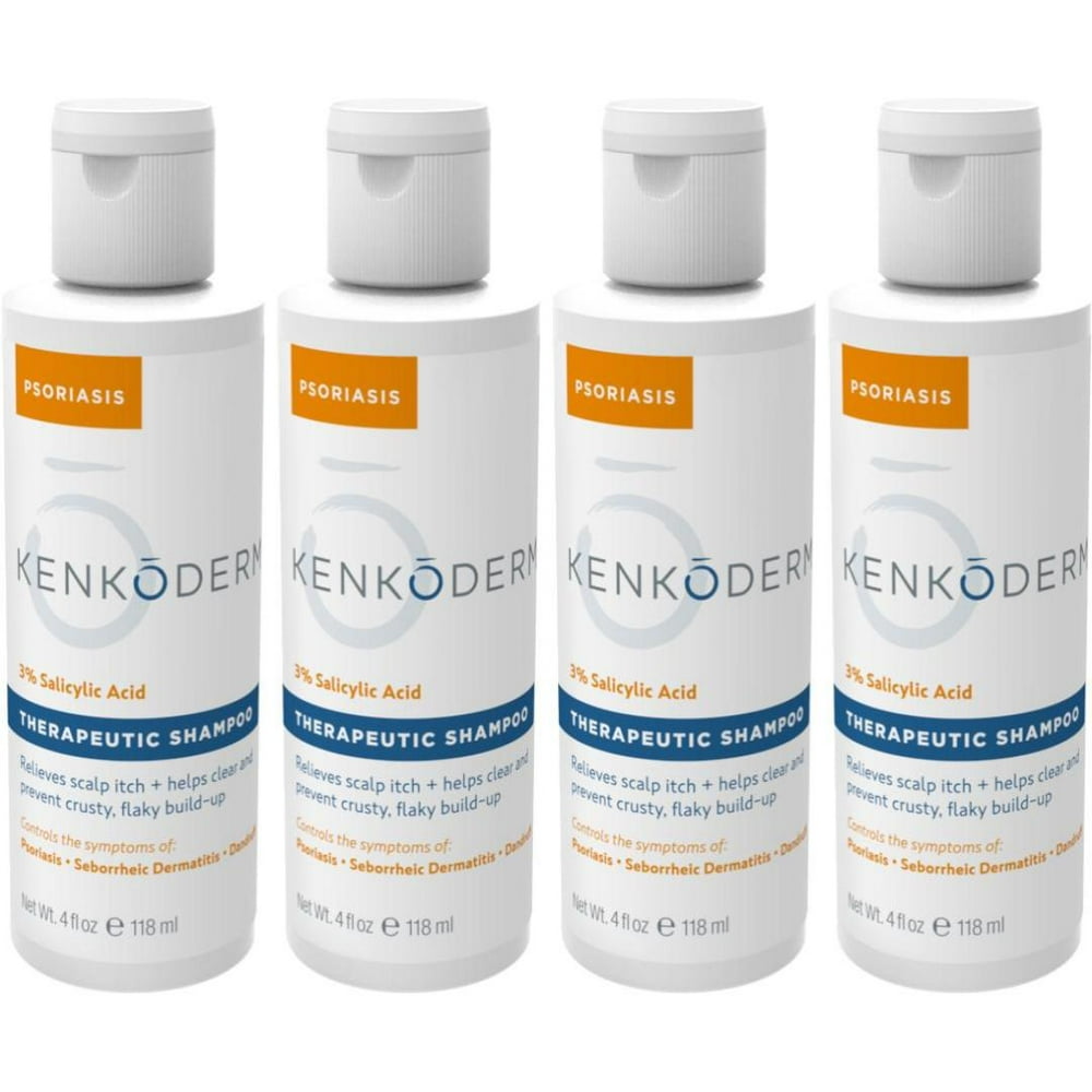 Kenkoderm Psoriasis Therapeutic Shampoo with 3 Salicylic Acid 4 oz