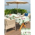 thumbnail image 4 of Outdoor Tablecloth with Umbrella Hole and Zipper, St. Patrick's Day Rectangle Table Cloth 52x70 Inch Waterproof Tablecloth, Green Shamrocks Floral Botanical Picnic Table Cover for Patio Camping, 4 of 7
